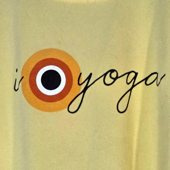 Corepower Yoga Yellow Sleeveless Crewneck Cropped Active Tank Top Womens Size XL - Picture 2 of 5